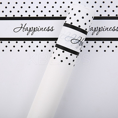 20 Sheets Word Happiness Waterproof Plastic Gift Wrapping Paper PAAG-PW0001-026A-1
