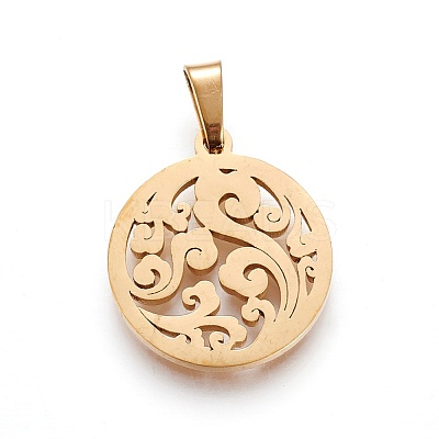 304 Stainless Steel Pendants STAS-P234-15G-1