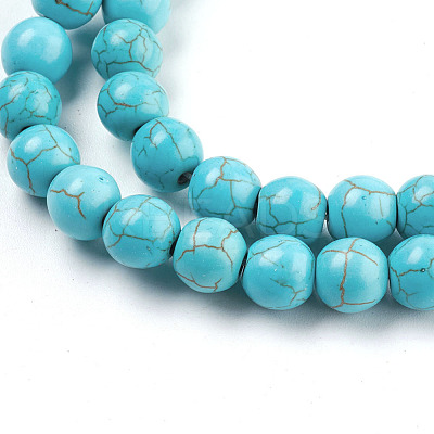 Synthetic Turquoise Beads Strands TURQ-S192-8mm-2-1