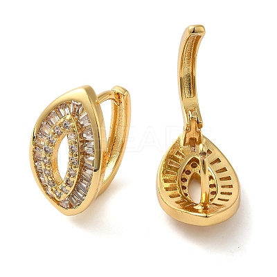 304 Stainless Steel Pave Cubic Zirconia Hoop Earrings for Women EJEW-U019-02G-04-1