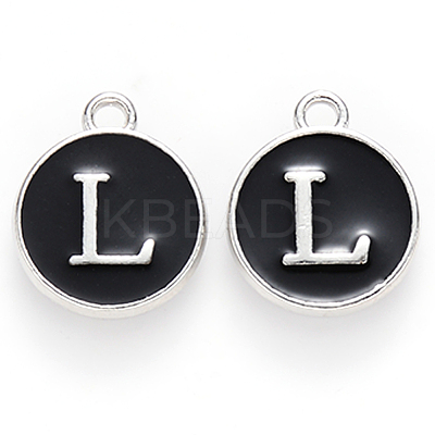Platinum Plated Alloy Charms LS-ENAM-S118-02L-P-1