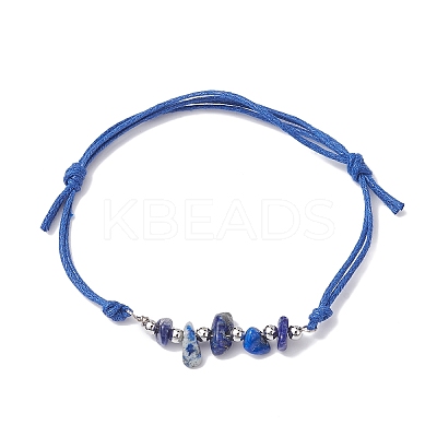 5Pcs Natural Mixed Stone Chips Braided Bead Bracelet Sets BJEW-JB09869-02-1