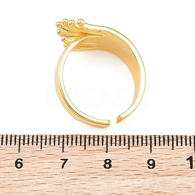 Irregular Brass Cuff Open Rings KK-CBA5A76-01G-1