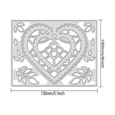 Heart Carbon Steel Cutting Dies Stencils DIY-WH0170-061-1