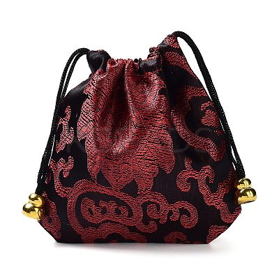 Chinese Style Stain Brocade Jewelry Packing Pouches PAAG-PW0001-161E-1-1