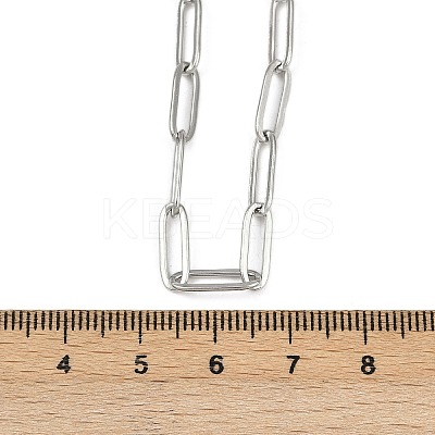 304 Stainless Steel Paperclip Chain Necklaces NJEW-H072-01P-1