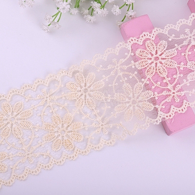 Polyester Lace Trim Ribbons PW-WG34220-06-1-1