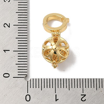Rack Plating Brass Micro Pave Cubic Zirconia Fold Over Clasps KK-A222-02A-G-1