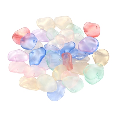 40Pcs Transparent Spray Painted Glass Pendants GLAA-FS0001-15-1