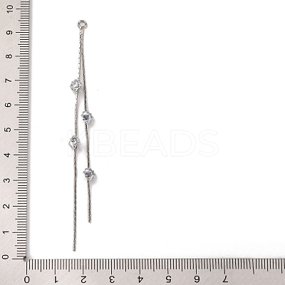 Brass Micro Pave Clear Cubic Zirconia Big Pendants KK-G510-19P-1