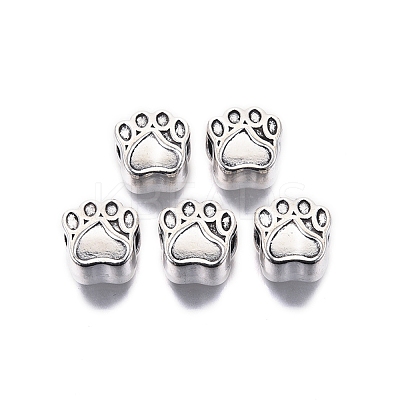 Tibetan Style Alloy European Beads TIBE-S314-80AS-RS-1