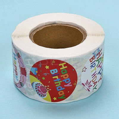 3 Roll 3 Style Self Adhesive Paper Stickers DIY-SZ0003-07-1