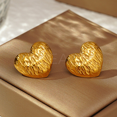 Stylish 304 Stainless Steel Heart Stud Earrings LS-TR6731-1
