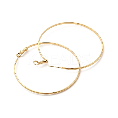 Rack Plating Brass Huggie Hoop Earrings EJEW-P226-18B-G-1