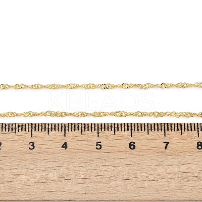 Brass Singapore Chains Necklace for Women NJEW-P265-07G-1