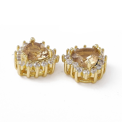 Rack Plating Brass Micro Pave Cubic Zirconia Beads KK-C007-12G-05-1