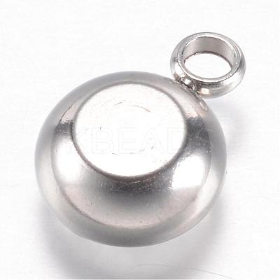 304 Stainless Steel Glass Rhinestone Charms STAS-G082-09-1