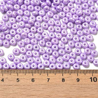 Baking Paint Luster Glass Seed Beads SEED-B001-04A-09-1