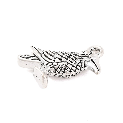 Tibetan Style Alloy Bird Pendants TIBEP-1425-AS-LF-1