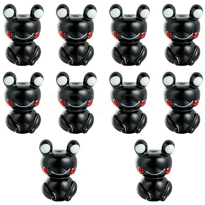10Pcs Handmade Bumpy Lampwork Beads LAMP-SZ0001-66B-1