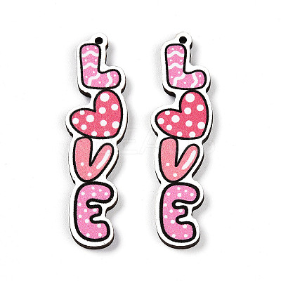 Printed Wood Pendants WOOD-T032-04I-1