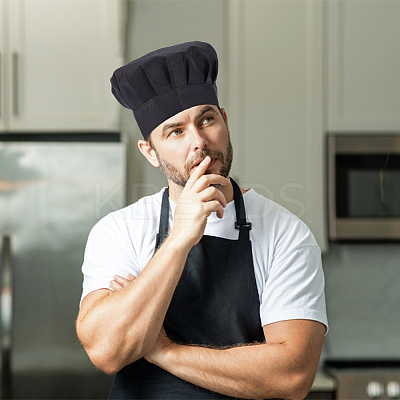 2Pcs Adjustable Polycotton Chef Hat AJEW-CN0002-25B-1