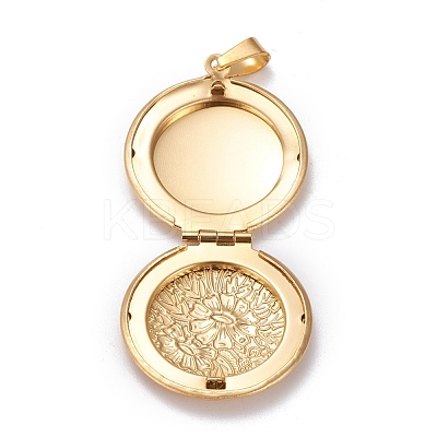 Ion Plating(IP) 316 Stainless Steel Locket Pendants X-STAS-K197-12G-1