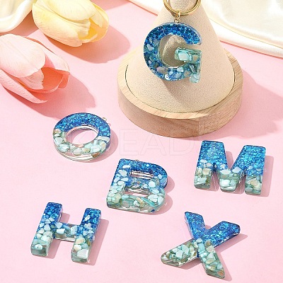 26Pcs 26 Styles Transparent Epoxy Resin Pendants CRES-YW0002-28K-1