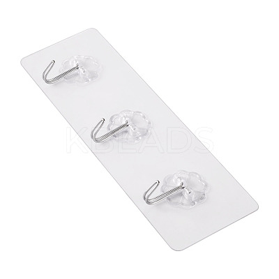 Self-adhesive Acrylic Wall Hook Hangers AJEW-TADJ0001-09A-02-1
