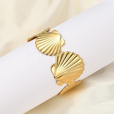 304 Stainless Steel Cuff Bangles for Women BJEW-U023-01G-1
