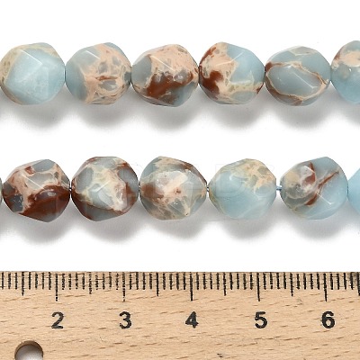 Dyed Natural Howlite Imitation Shoushan Stone Beads Strands G-G203-08F-1