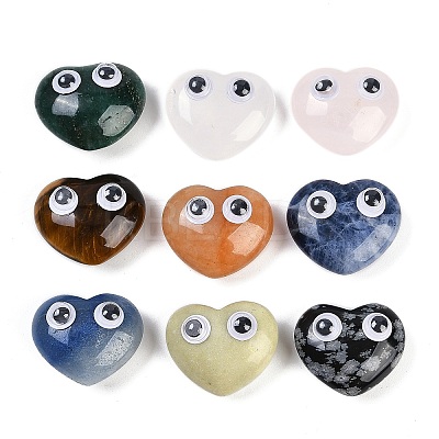 Natural Mixed Gemstone Figurines G-H073-01-1
