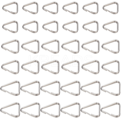 90Pcs 3 Styles 304 Stainless Steel Adjuster Triangle Double Buckles STAS-SC0008-93-1