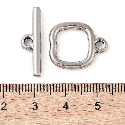 Non-Tarnish 304 Stainless Steel Toggle Clasps STAS-Q324-18P-1