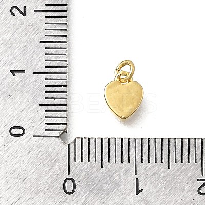 Brass & Natural Shell Heart Charms KK-D431-025B-01G-1