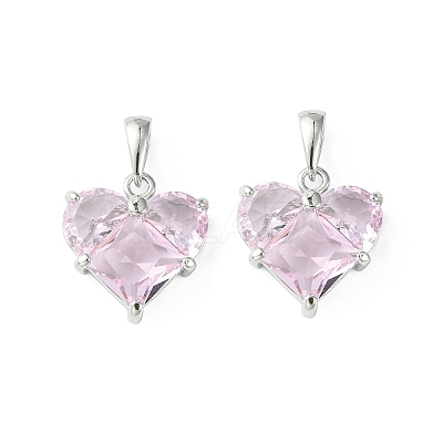 Brass Micro Pave Cubic Zirconia Charms KK-L208-03P-04-1