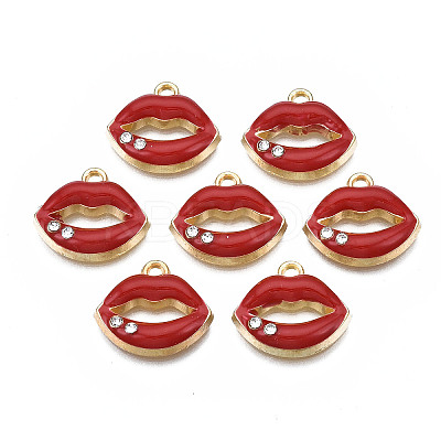 Rack Plating Alloy Enamel Pendants LS-ENAM-T011-178-1