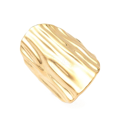 Oval 304 Stainless Steel Chunky Cuff Rings LS-RJEW-S626-05G-1