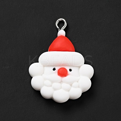 Christmas Opaque Resin Pendants LS-RESI-G043-A08-1