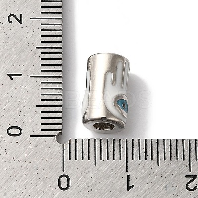 Rack Plating Brass Enamel Beads KK-U019-01P-02-1