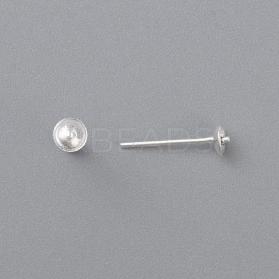 304 Stainless Steel Stud Earring Findings STAS-H436-25S-6mm-1