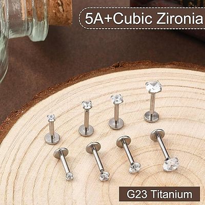 Titanium Alloy Internally Threaded Labret Bar EJEW-FS0001-32A-1