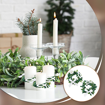 PVC Candle Wreath AJEW-NB00003-1
