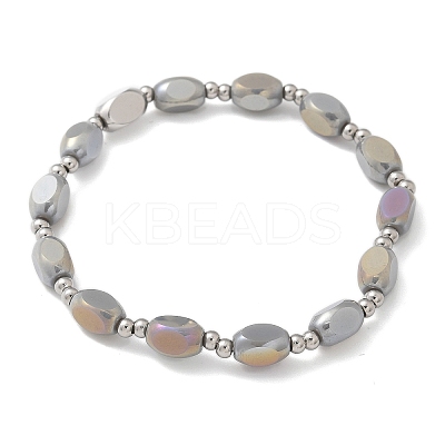 304 Stainless Steel Beads Stretch Breacelets for Women BJEW-M054-01P-03-1
