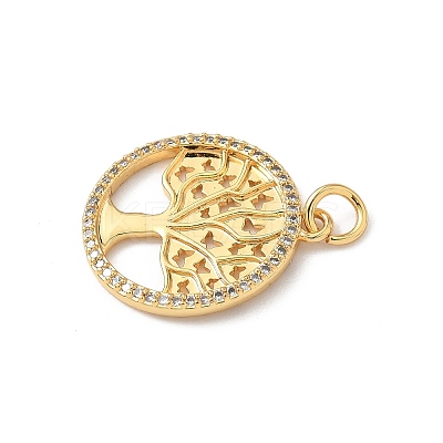 Brass Micro Pave Cubic Zirconia Pendants KK-S337-07G-A-1