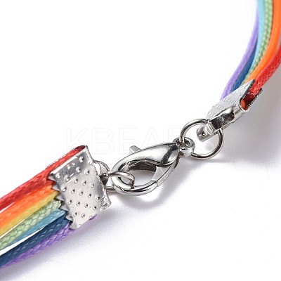 Waxed Polyester Cord Choker Necklaces NJEW-JN02429-1