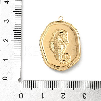304 Stainless Steel Epoxy Resin with Natural Shell and Sequins Inside Pendants STAS-L026-17G-M04-1