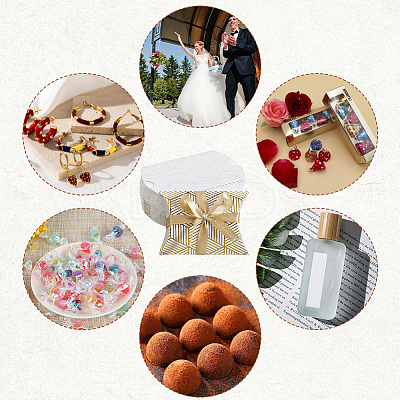 40Sets 2 Colors Hot Stamping Pillow Cardboard Paper Printed Candy Boxes CON-BBC0001-13A-1