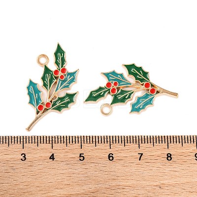 Golden Plated Alloy Enamel Pendants ENAM-Z017-03G-1