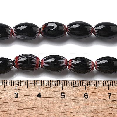 Handmade Millefiori Lampwork Beads Strands LAMP-F035-12M-1